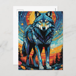 Farbenfrohe MosaikIllustration des majestätischen Feiertagspostkarte