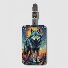 Farbenfrohe MosaikIllustration des majestätischen Gepäckanhänger