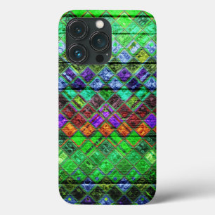 Farbenfrohe Mosaikmuster Holz Look #3 Case-Mate iPhone Hülle