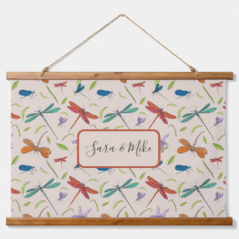 Farbenfrohe Moth Butterfly Muster Personalisiert H Wandteppich Mit Holzrahmen