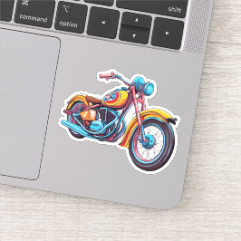 Farbenfrohe Motorräder wasserdicht Aufkleber