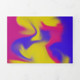 Farbenfrohe Mudge Dreifach Gefaltete Karte