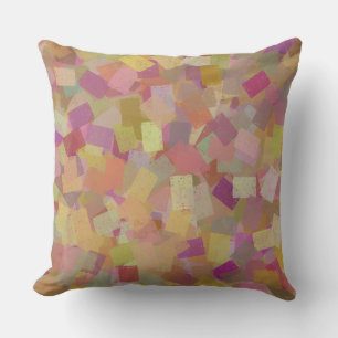 Farbenfrohe Multicolor-Kubismus Abstraktes Muster Kissen