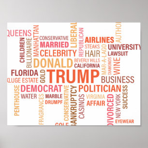 Farbenfrohe Multiple Trump Donald Politiker Poster