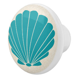 Farbenfrohe Muschel Scallop Schubknöpfe Keramikknauf
