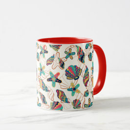 Farbenfrohe Muscheln - nahtloses Muster Tasse