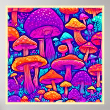Farbenfrohe Mushroom-Muster