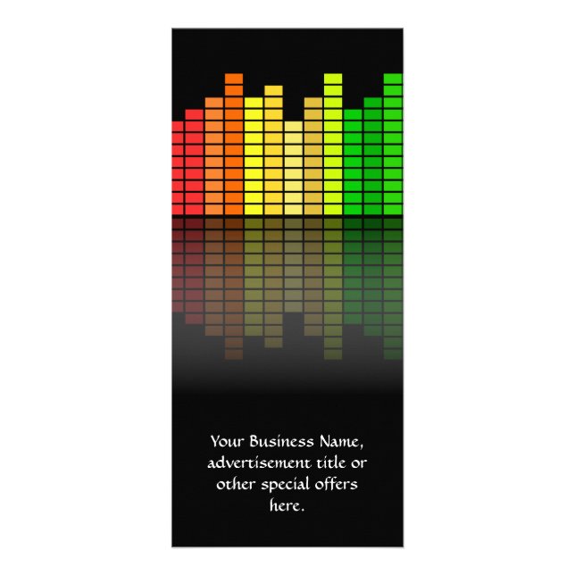 Farbenfrohe Musikauszeichnung mit Rücksicht auf di Werbekarte (Vorne)