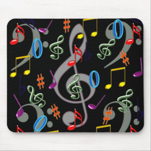 Farbenfrohe Musikermerke Mousepad