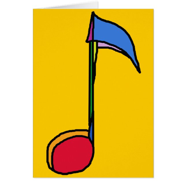 farbenfrohe Musiknote (Vorne)