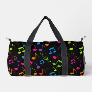 Farbenfrohe Musikszettel Design Duffel Bag Duffle Bag