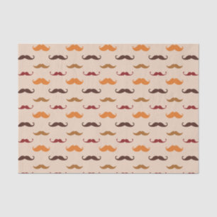 Farbenfrohe Mustaches Seidenpapier