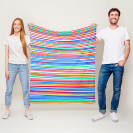 Farbenfrohe Muster der Sommerzeit Fleecedecke