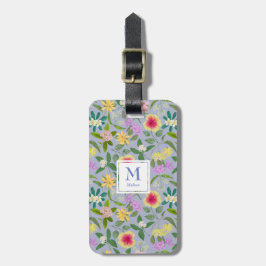 Farbenfrohe Muster für Illustrierte tropische Blum Gepäckanhänger