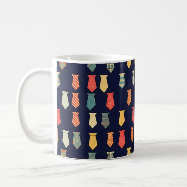 Farbenfrohe Muster für kleine Krawatte Kaffeetasse (Links)