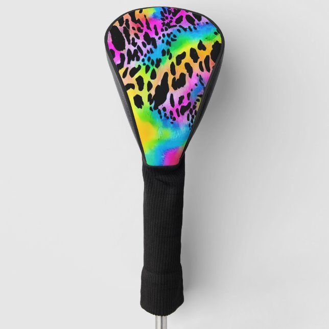 Farbenfrohe Muster für Tierdrucke Golf Headcover (Vorderseite)