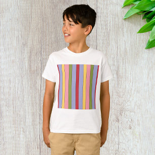 Farbenfrohe Muster für vertikale Streifen T-Shirt