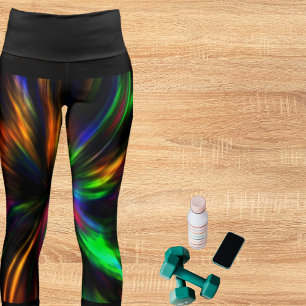 Farbenfrohe Muster Galaxy Yoga Capri Leggings