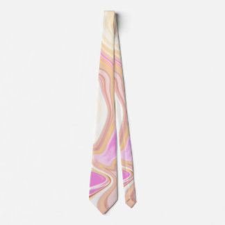 Farbenfrohe Muster Gelb rosa Pastell Neck Tie Krawatte