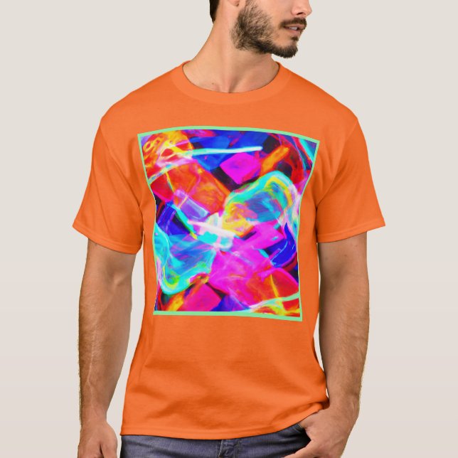 Farbenfrohe Muster Magie T-Shirt (Vorderseite)