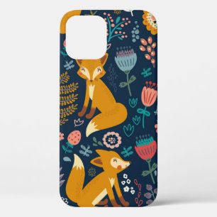 Farbenfrohe Muster mit Fuchs, Muster, Wald, Fall Case-Mate iPhone Hülle