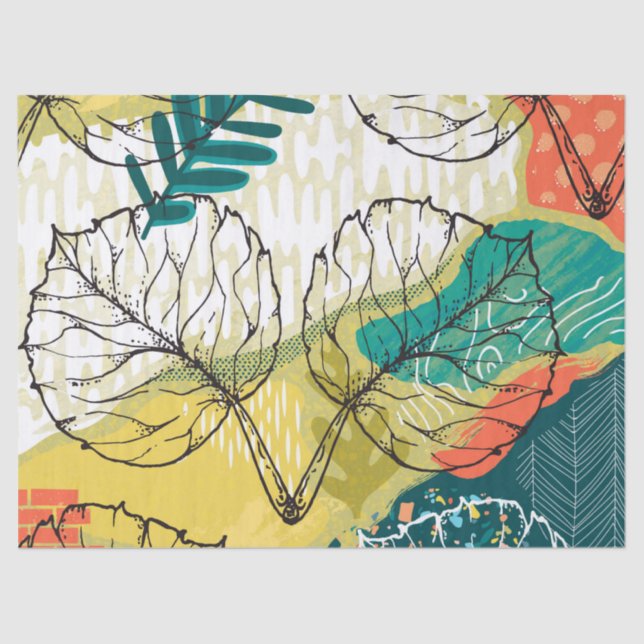 Farbenfrohe Muster & Muster Seidenpapier (Vorderseite)