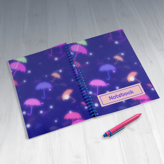 Farbenfrohe Muster Schirm Notebook Notizbuch (Colorful pattern umbrella Notebook
)