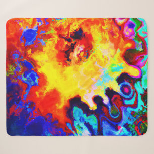 Farbenfrohe Musterexplosion Sherpadecke