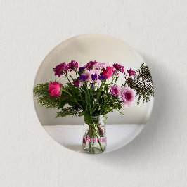 Farbenfrohe Mutter Tag Mama Bouquet+ Custom Option Button