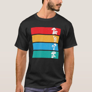 Farbenfrohe Mykologie Pilze Vintage Cottagecore Fa T-Shirt