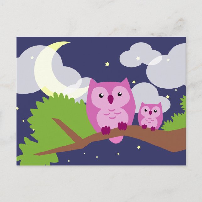 Farbenfrohe Nachtschwärmerei Postkarte (Vorderseite)