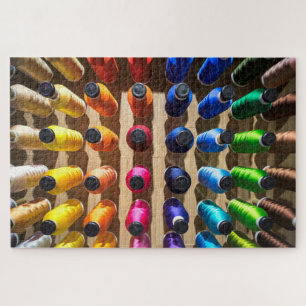 Farbenfrohe Nähmaske Stickerei Jigsaw Puzzle