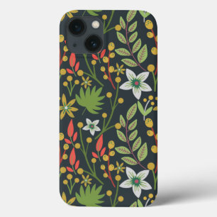 Farbenfrohe, nahtlose Blume mit Blumenmuster und v Case-Mate iPhone Hülle