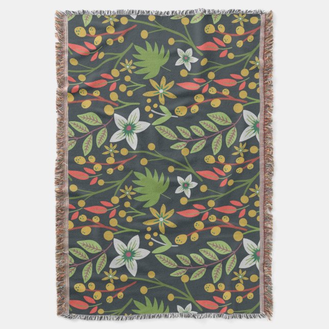 Farbenfrohe, nahtlose Blume mit Blumenmuster und v Decke (Vorderseite Vertikal)