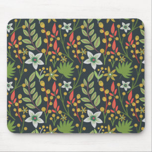 Farbenfrohe, nahtlose Blume mit Blumenmuster und v Mousepad