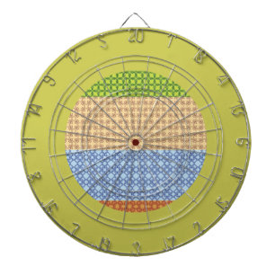farbenfrohe, nahtlose Mosaike, gelb, grün Dartscheibe