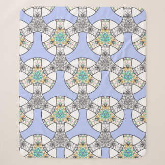 Farbenfrohe, nahtlose Mosaikstreifen Sherpadecke