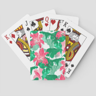 Farbenfrohe Natur Blumen Blätter Muster Spielkarten