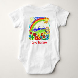 Farbenfrohe Natur Zeichnend für Naturliebhaber Baby Strampler