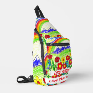 Farbenfrohe Natur Zeichnend für Naturliebhaber Crossbody Bag