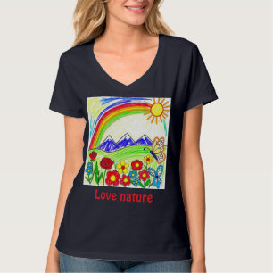 Farbenfrohe Natur Zeichnend für Naturliebhaber T-Shirt