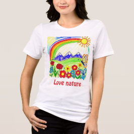 Farbenfrohe Natur Zeichnend für Naturliebhaber Tri-Blend Shirt