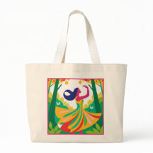 Farbenfrohe, naturbelassene Tote-Tasche