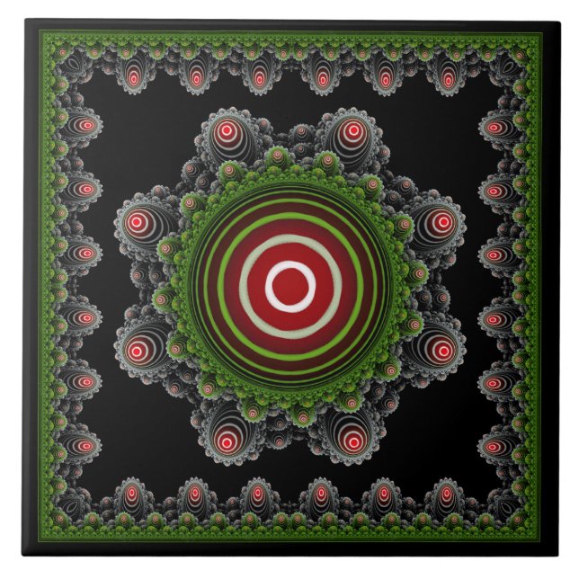 Farbenfrohe natürliche Märchenschmuck Fliese (Vorderseite)