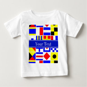 Farbenfrohe Nautic Signal Flags Royal Name Monogra Baby T-shirt