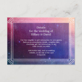 Farbenfrohe Nebel Wolken Hochzeitskarte Begleitkarte