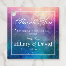 Farbenfrohe Nebelwolken Geschenkanhänger