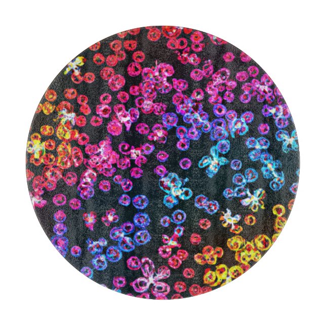 Farbenfrohe Neon Art Design, kaufen Sie jetzt Schneidebrett (Vorderseite)