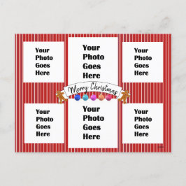 Farbenfrohe Neon Christmas Postcard HAMbWG Postkarte