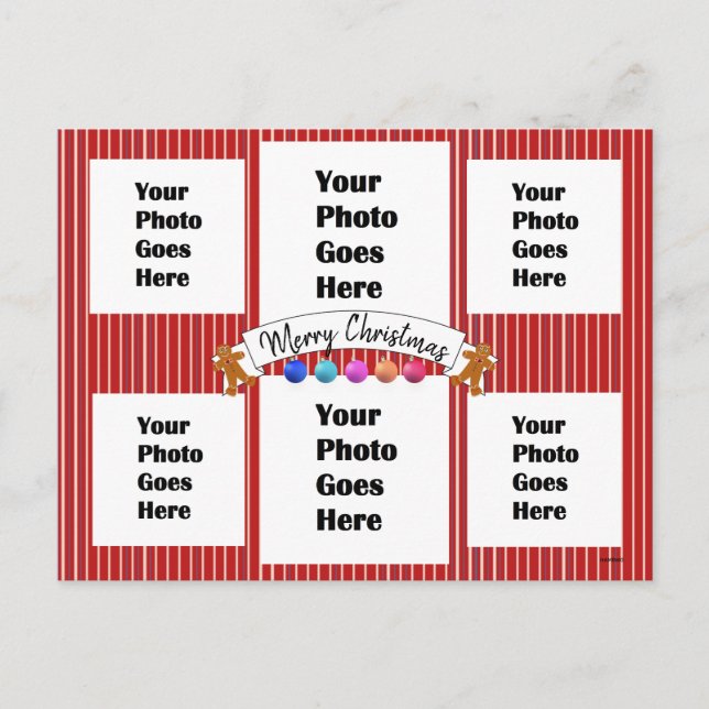 Farbenfrohe Neon Christmas Postcard HAMbWG Postkarte (Vorderseite)